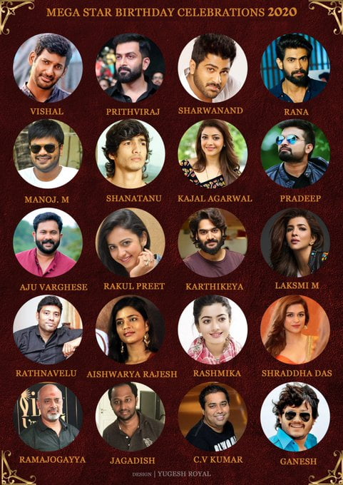 100 celebrities across India to unveil Mega Star Chiranjeevis common motion picture