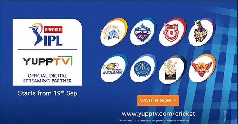people living in these countries can watch ipl on yupp tv 