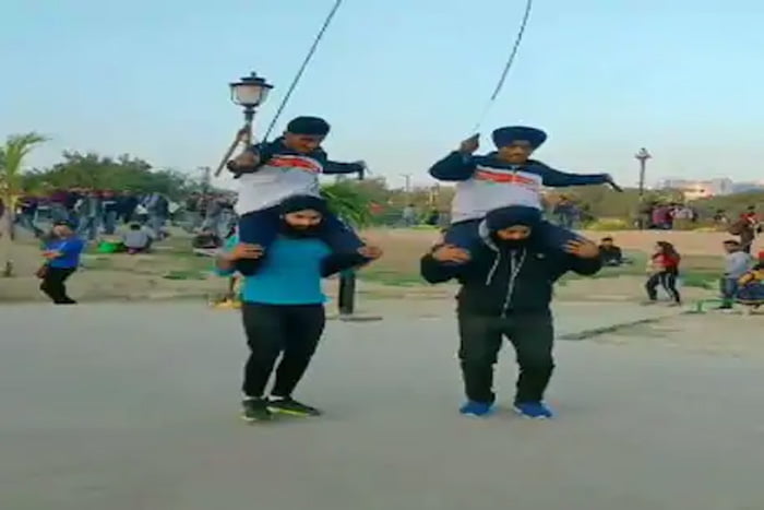 stunt with skipping rope video goes viral