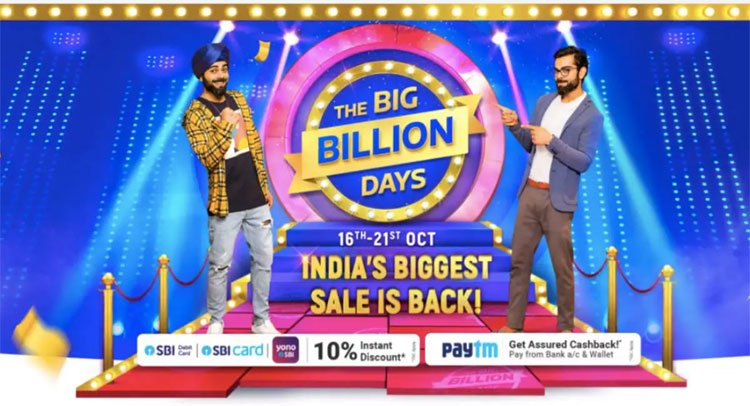 flipkart big billion days sale to start from october 16th 
