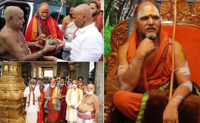 controversy around swaroopanandendra saraswathi tirumala visit