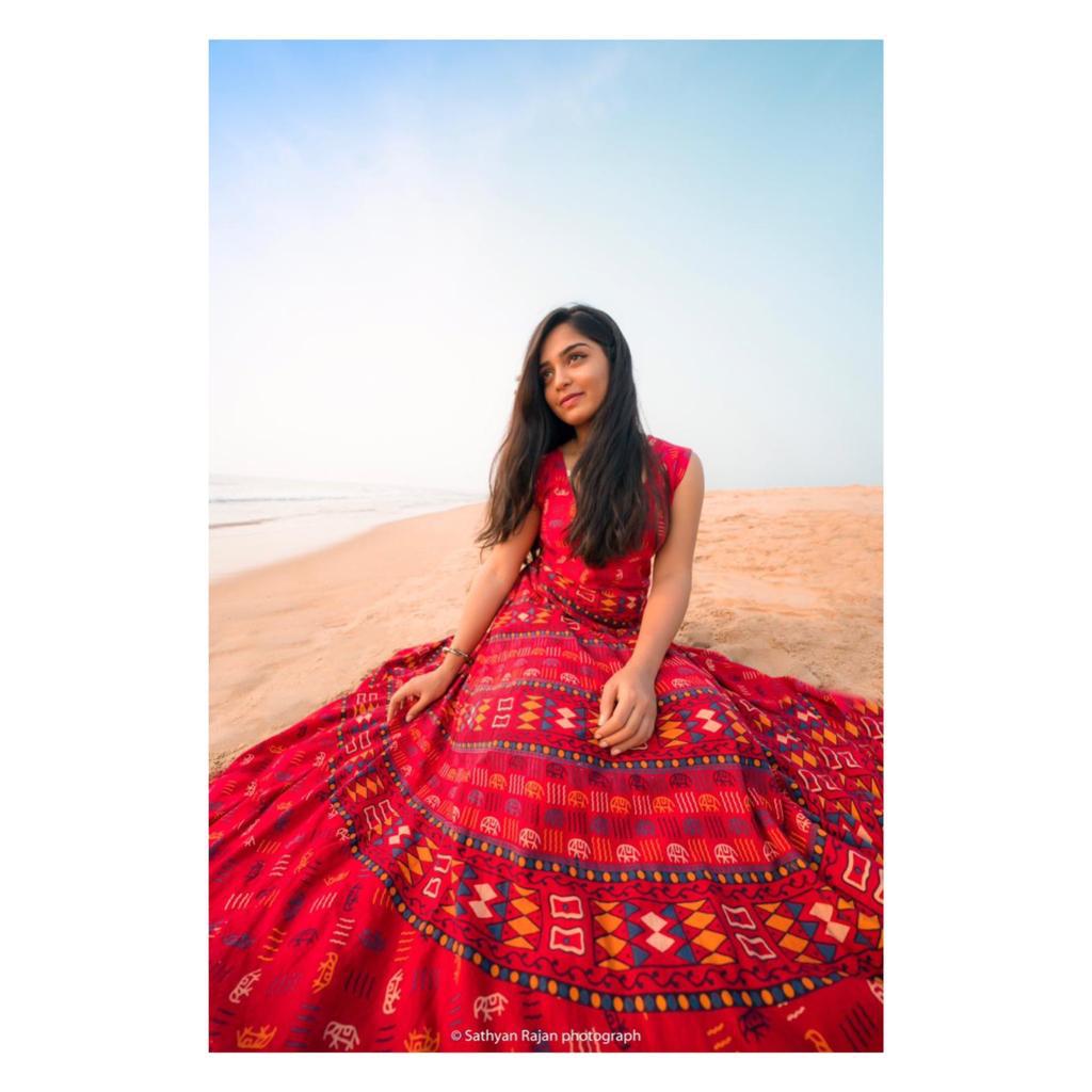 Sanjana Singh Red Dress Photos