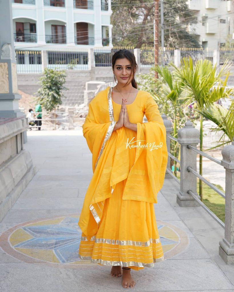 Payal Rajput Yellow Dress Pictures