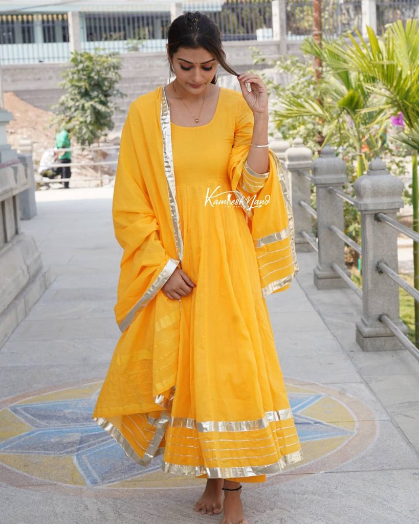 Payal Rajput Yellow Dress Pictures