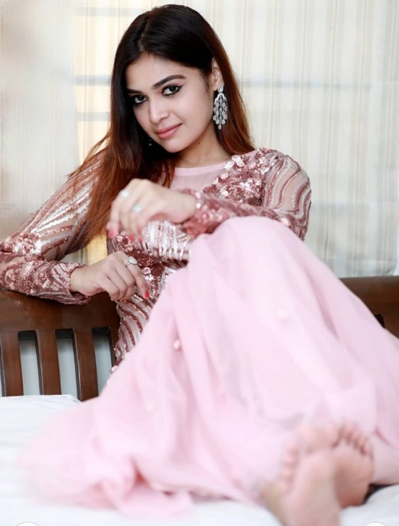 Dharsha Gupta Light pink Dresses Pics