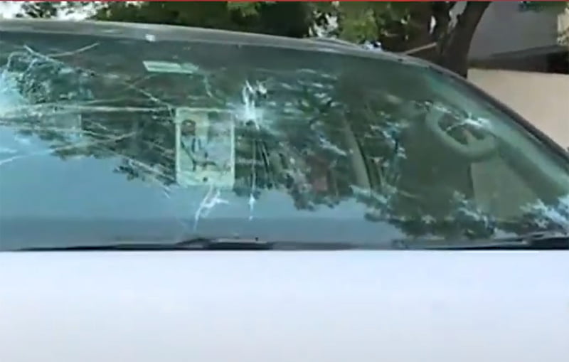 Municipal Elections tdp leaders attack ex mp modugula car
