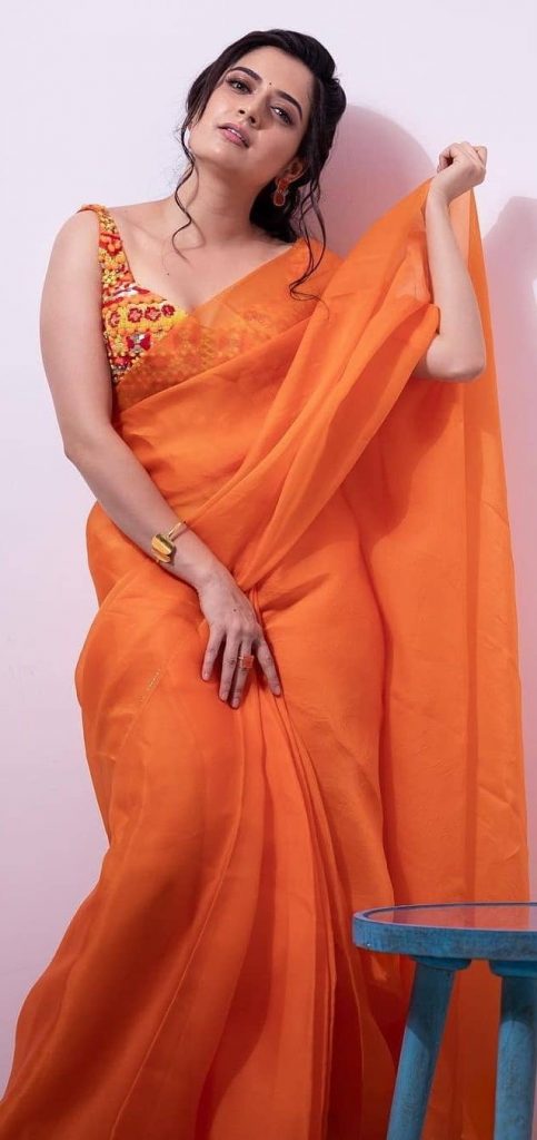 Ashika Ranganath Orange Pics 
