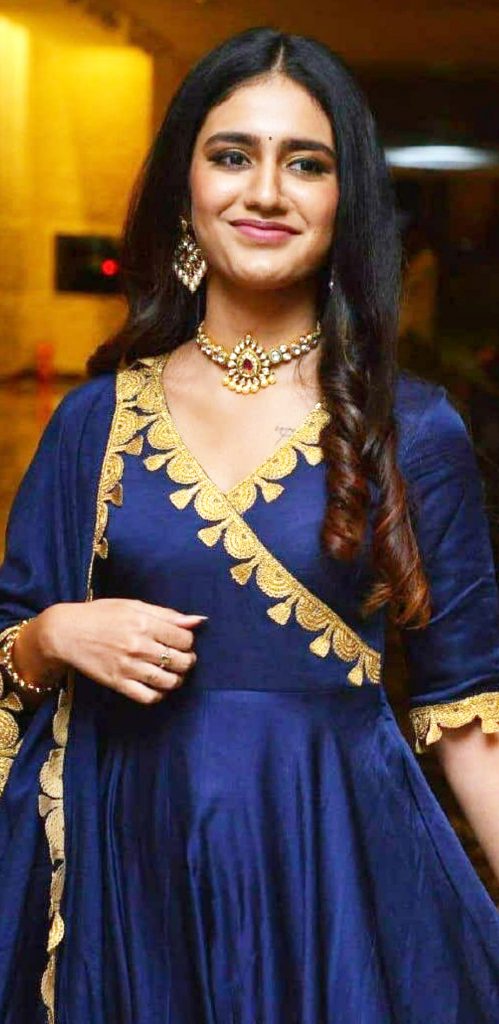 Priya Prakash Varrier Blue Dress Images