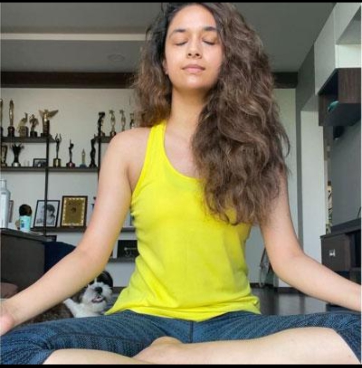 Keerthi Suresh: doing Yoga video viral
