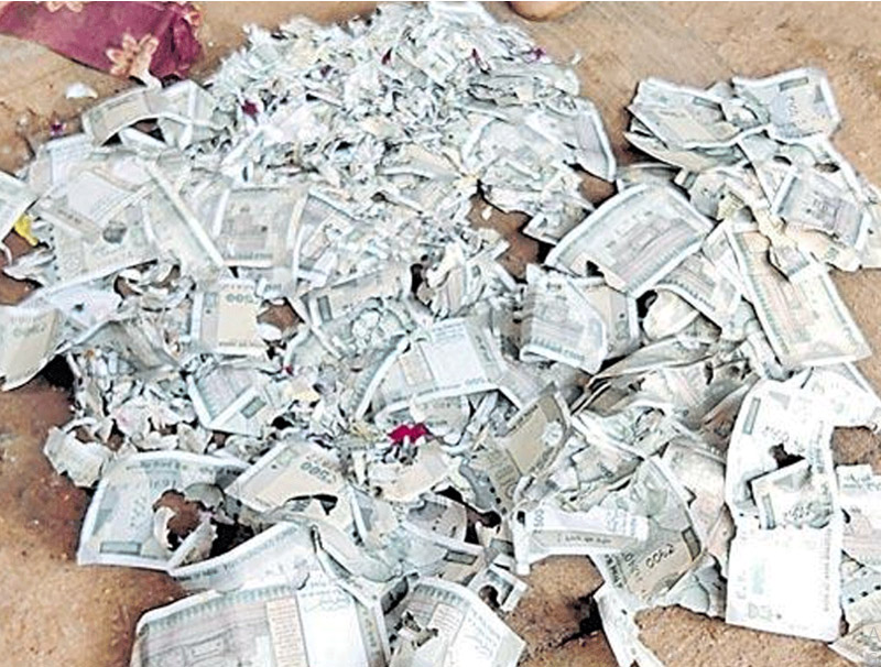 Currency Notes Destroyed.. Man shocked in mahaboobabad