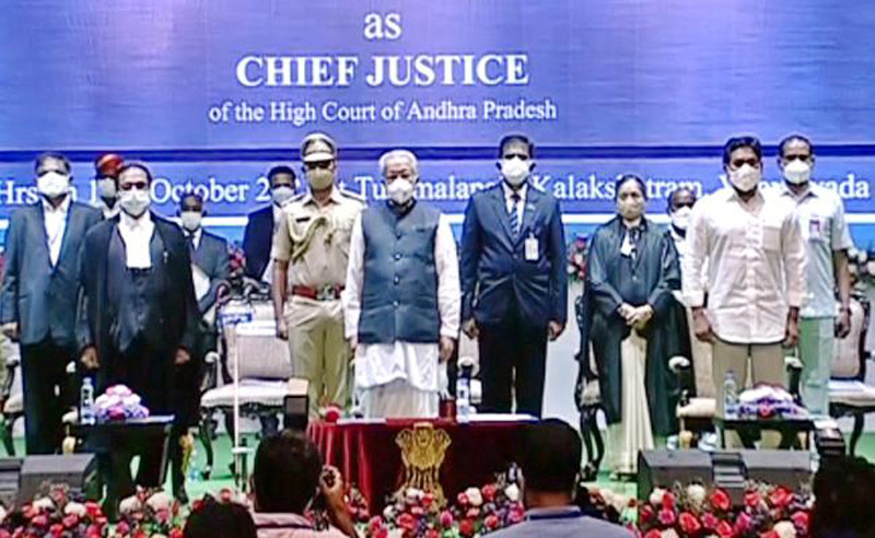 Justice prashant kumar mishra takes oath as chief justice of AP High Court