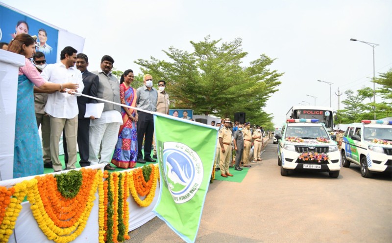 CM YS Jagan launches Disha patrolling vehicles