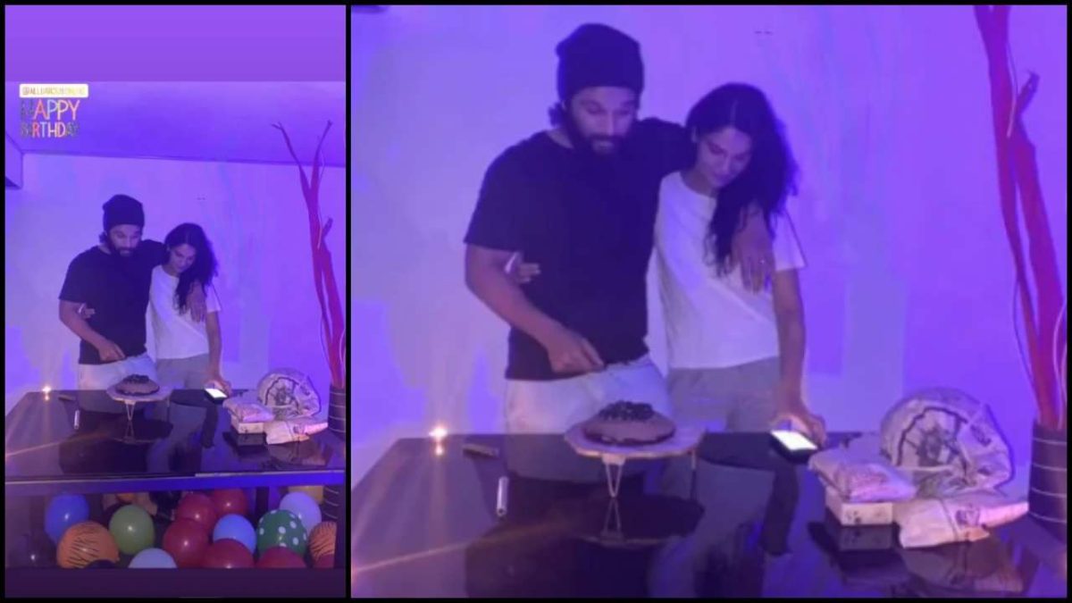 Who is the shining ring hairdresser at Allu Arjun Birthday Party?