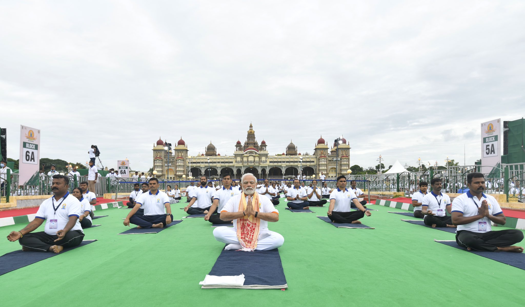 PM Modi performs Yoga in Mysuru