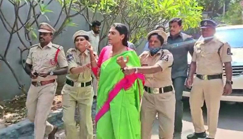 YSRTP Chief YS Sharmila arrest