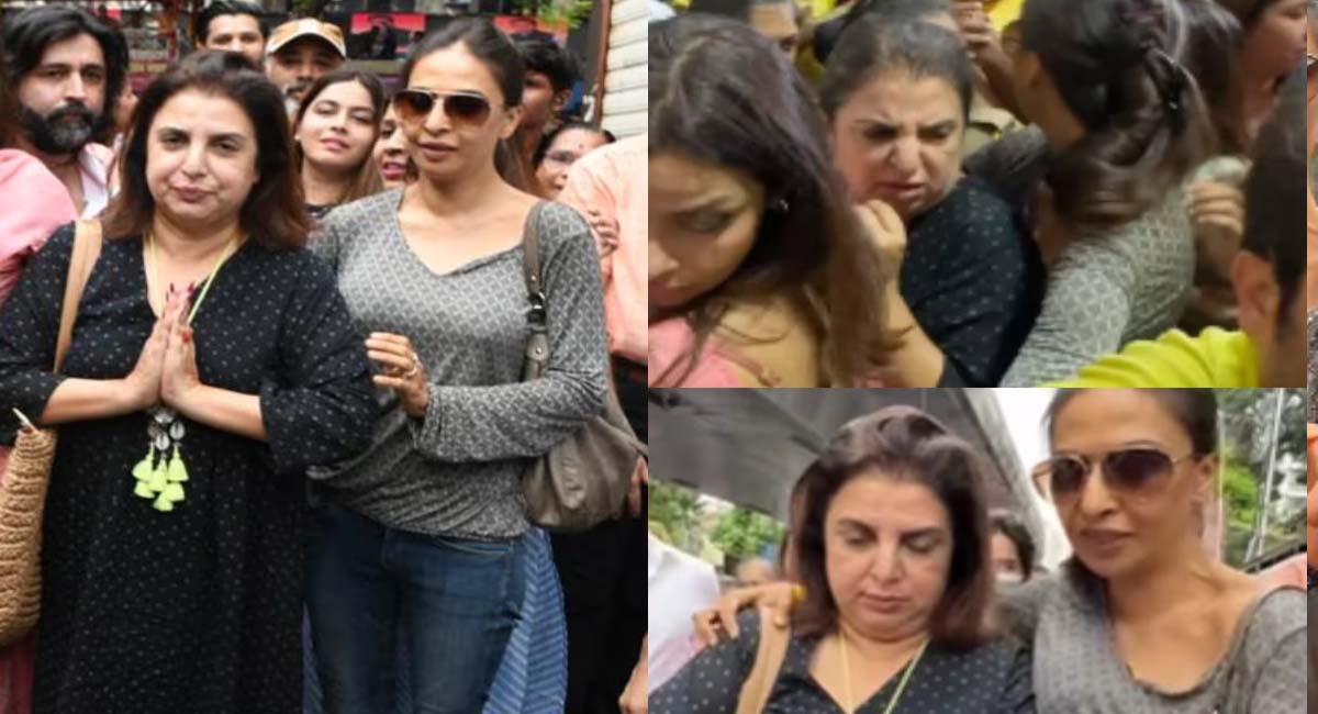 Oh what happened to Farah Khan This is what happens when you come to Ganesh darshan watch the video